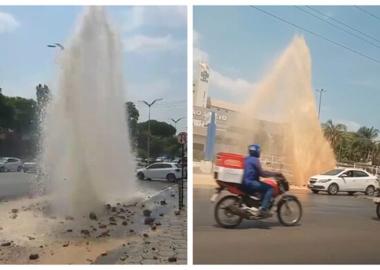 Trecho da avenida Cosme Ferreira foi tomado pelas águas - Foto: Reprodução/WhatsApp