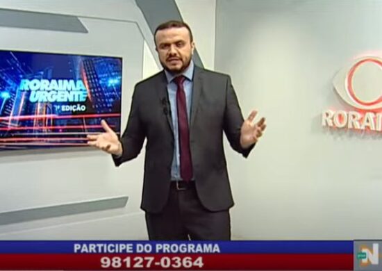 O jornal Roraima Urgente 1ª edição é apresentado por Eduardo Sales – Foto: Reprodução/Grupo Norte RR