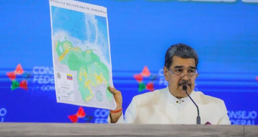 Presidente da Venezuela divulga ‘novo mapa’ do país com inclusão de Essequibo