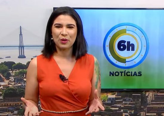 Jornal 6h Notícias foi apresentado por Bárbara Mitoso – Foto: Reprodução/TV Norte Amazonas