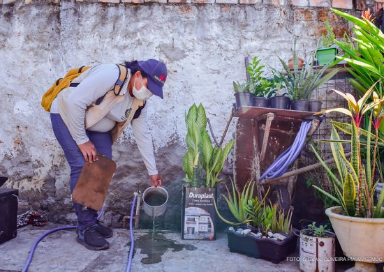 Agente de endemias em atuação em Boa Vista - Foto: Giovani Oliveira/ PMBV/ SEMUC