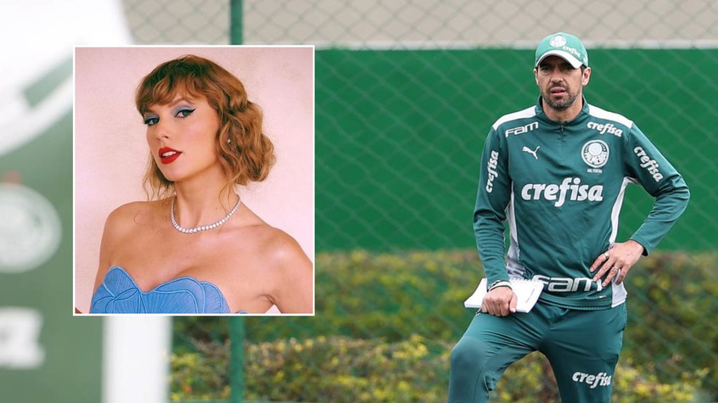 Abel Ferreira Foto: Cesar Grego/Palmeira e Taylor Swift - Foto: Reprodução/Instagram@taylorswift