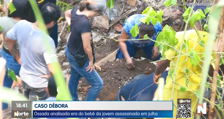 Ossada foi encontrada perto do local onde corpo da mãe foi deixado - Foto: Reprodução/TV Norte Amaznoas