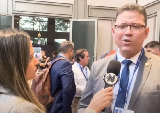 Marcos José Rocha dos Santos (União) está na COP28 em Dubai - Foto: Reprodução/TV Norte