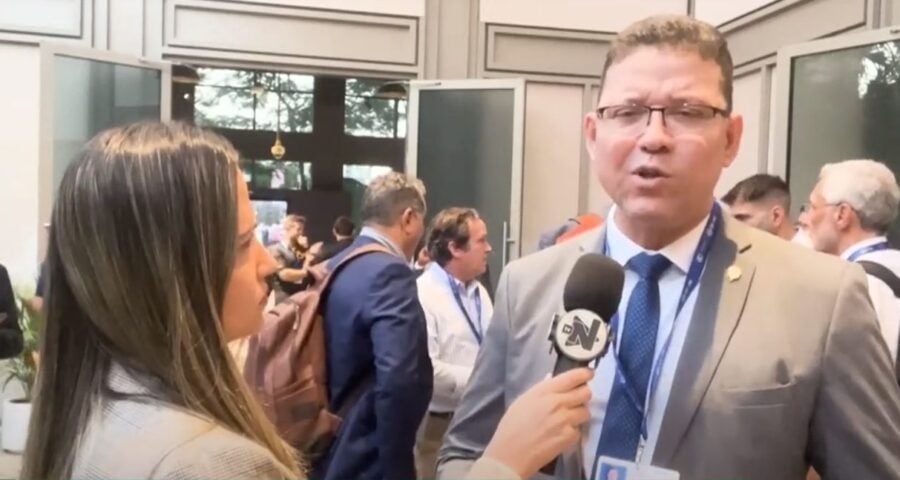 Marcos José Rocha dos Santos (União) está na COP28 em Dubai - Foto: Reprodução/TV Norte