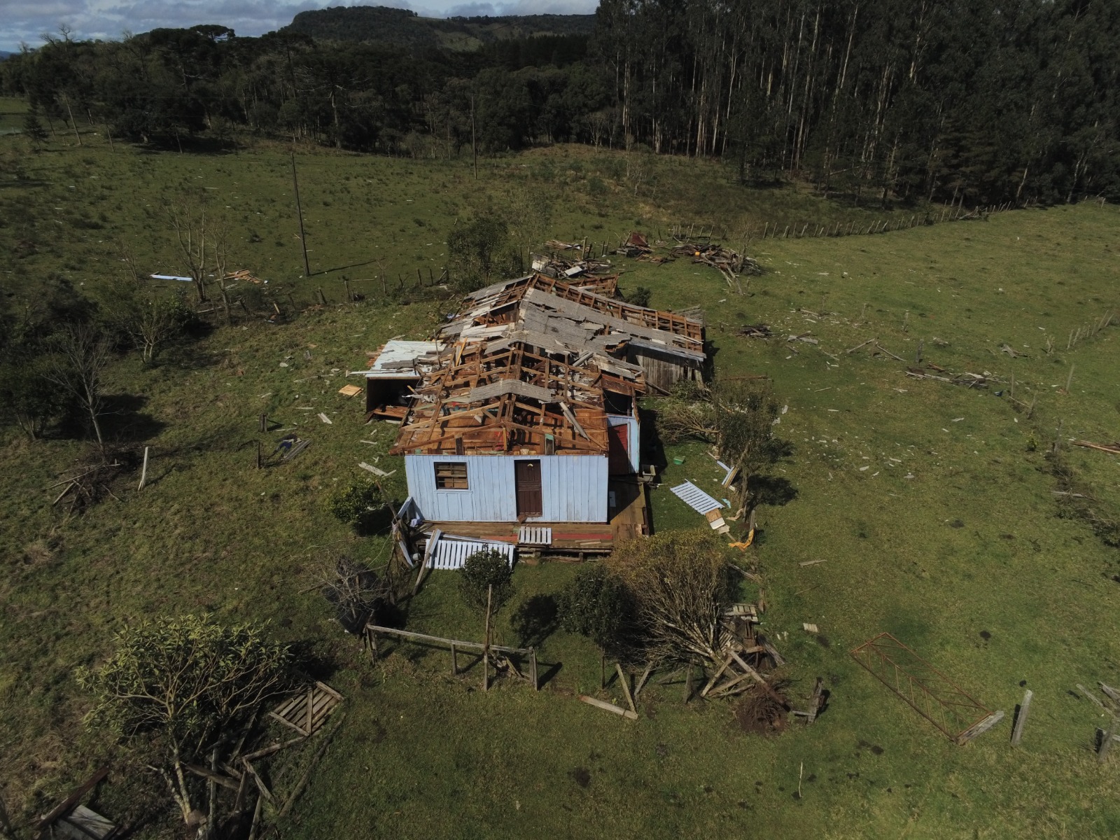 Tornado em Santa Cecília - Foto: Defesa Civil de Santa Catarina