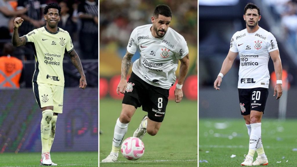 Corinthians não renova com 3 jogadores - Foto: Reprodução/ Instagram @renatoaugusto8 @giulianoficial @gilzagueiro04