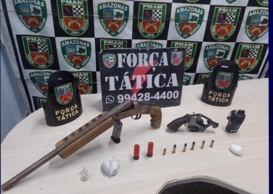 Armas foram apreendidas em ações de fiscalização da polícia - Foto: Divulgação/PMAM