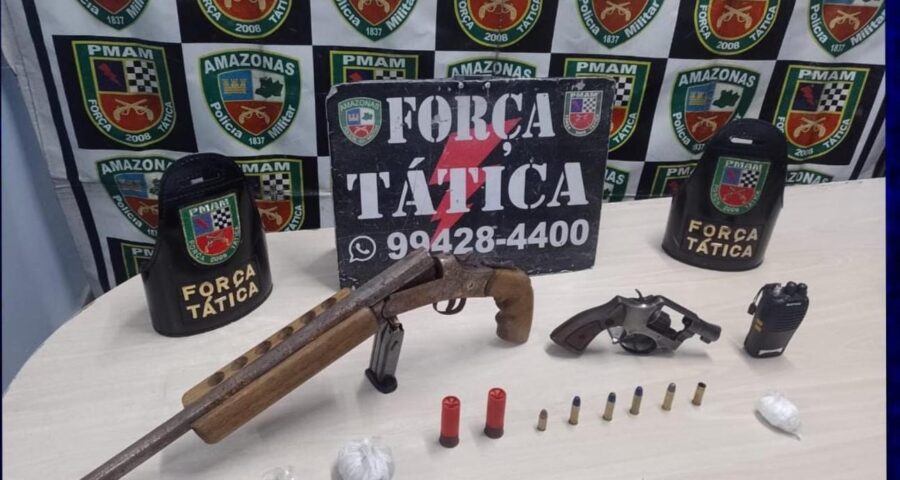 Armas foram apreendidas em ações de fiscalização da polícia - Foto: Divulgação/PMAM