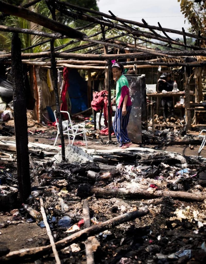 Incêndio em acampamento do MST - Foto: Reprodução/ Instagram @movimentosemterra