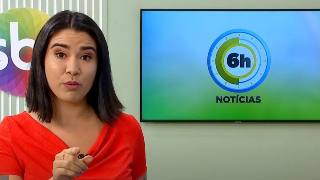 Jornal 6h Notícias foi apresentado por Bárbara Mitoso – Foto: Reprodução/TV Norte Amazonas