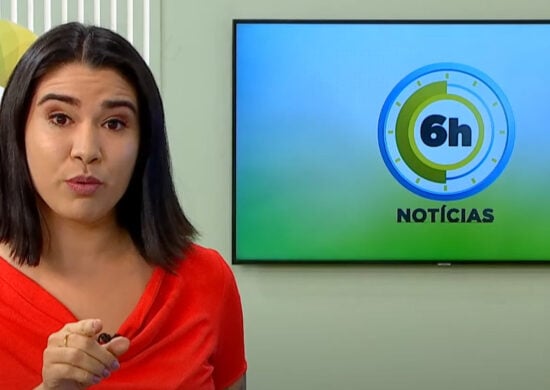 Jornal 6h Notícias foi apresentado por Bárbara Mitoso – Foto: Reprodução/TV Norte Amazonas