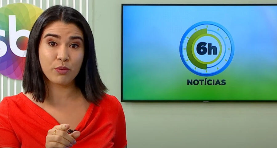 Jornal 6h Notícias foi apresentado por Bárbara Mitoso – Foto: Reprodução/TV Norte Amazonas