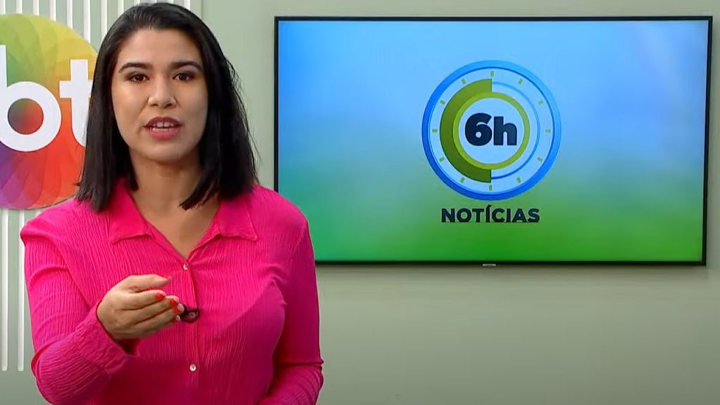 Jornal 6h Notícias foi apresentado por Bárbara Mitoso – Foto: Reprodução/TV Norte Amazonas