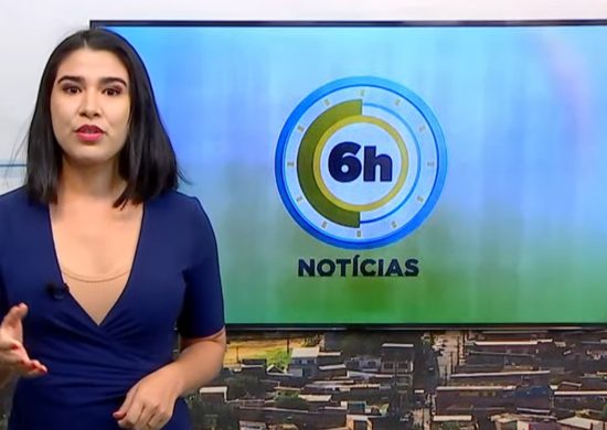 Jornal 6h Notícias foi apresentado por Bárbara Mitoso – Foto: Reprodução/TV Norte Amazonas