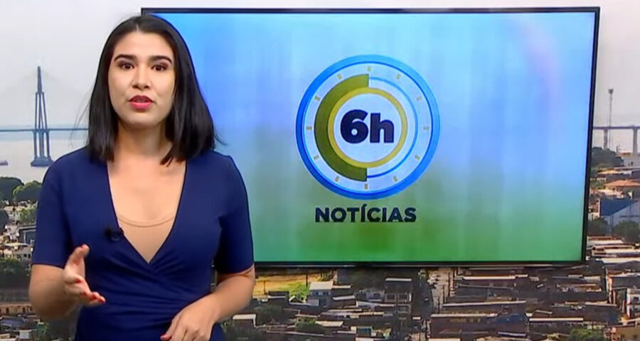 Jornal 6h Notícias foi apresentado por Bárbara Mitoso – Foto: Reprodução/TV Norte Amazonas