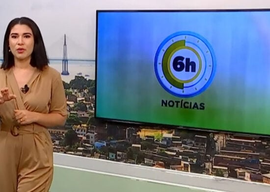 Jornal 6h Notícias foi apresentado por Bárbara Mitoso – Foto: Reprodução/TV Norte Amazonas