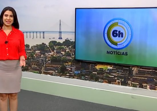 Jornal 6h Notícias foi apresentado por Bárbara Mitoso – Foto: Reprodução/TV Norte Amazonas