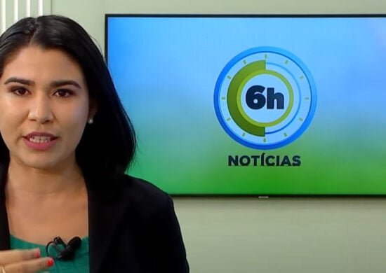 Jornal 6h Notícias foi apresentado por Bárbara Mitoso – Foto: Reprodução/TV Norte Amazonas