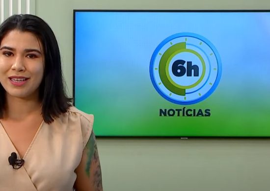 Jornal 6h Notícias foi apresentado por Bárbara Mitoso – Foto: Reprodução/TV Norte Amazonas