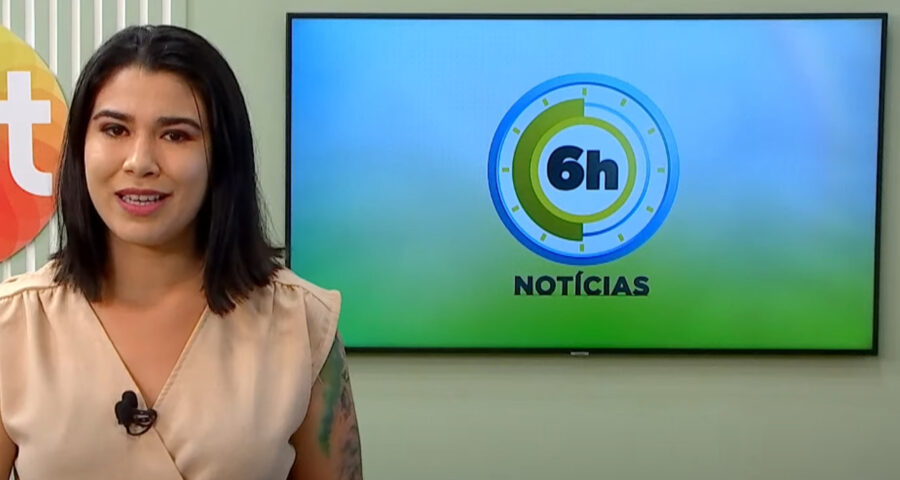 Jornal 6h Notícias foi apresentado por Bárbara Mitoso – Foto: Reprodução/TV Norte Amazonas