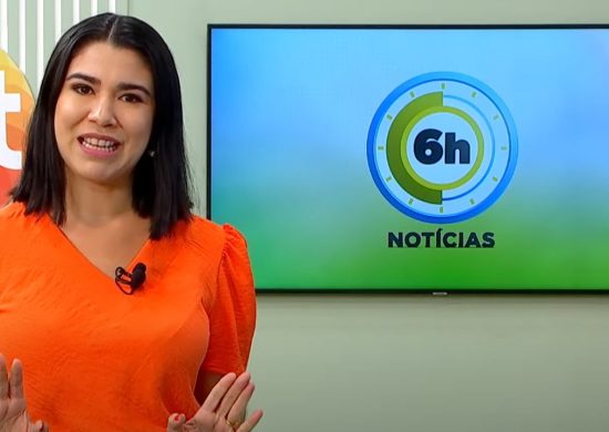 Jornal 6h Notícias foi apresentado por Bárbara Mitoso – Foto: Reprodução/TV Norte Amazonas