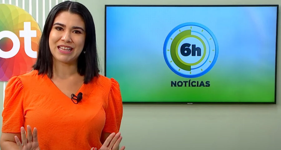 Jornal 6h Notícias foi apresentado por Bárbara Mitoso – Foto: Reprodução/TV Norte Amazonas