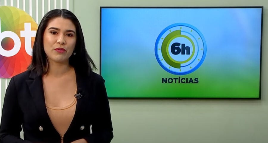 Jornal 6h Notícias foi apresentado por Bárbara Mitoso – Foto: Reprodução/TV Norte Amazonas