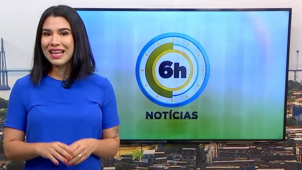 Jornal 6h Notícias foi apresentado por Bárbara Mitoso – Foto: Reprodução/TV Norte Amazonas