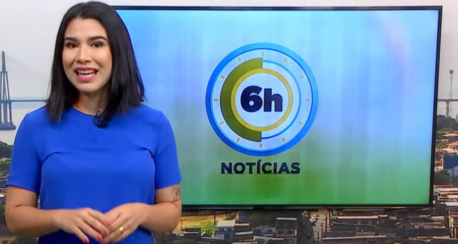 Jornal 6h Notícias foi apresentado por Bárbara Mitoso – Foto: Reprodução/TV Norte Amazonas