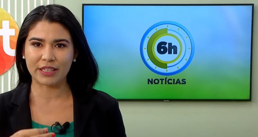 Jornal 6h Notícias foi apresentado por Bárbara Mitoso – Foto: Reprodução/TV Norte Amazonas