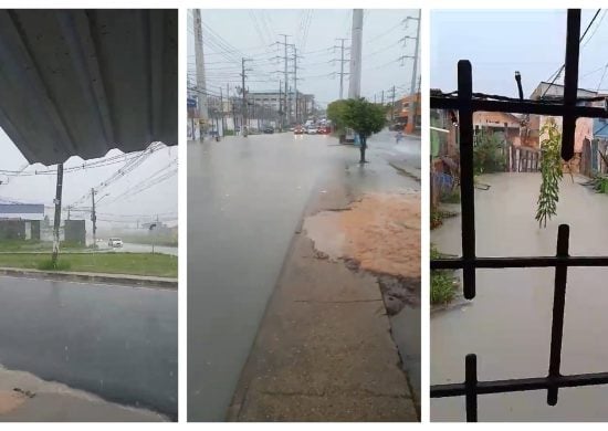 Ocorrências de chuva em Manaus - Foto: Reprodução/WhatsApp