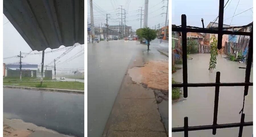 Ocorrências de chuva em Manaus - Foto: Reprodução/WhatsApp