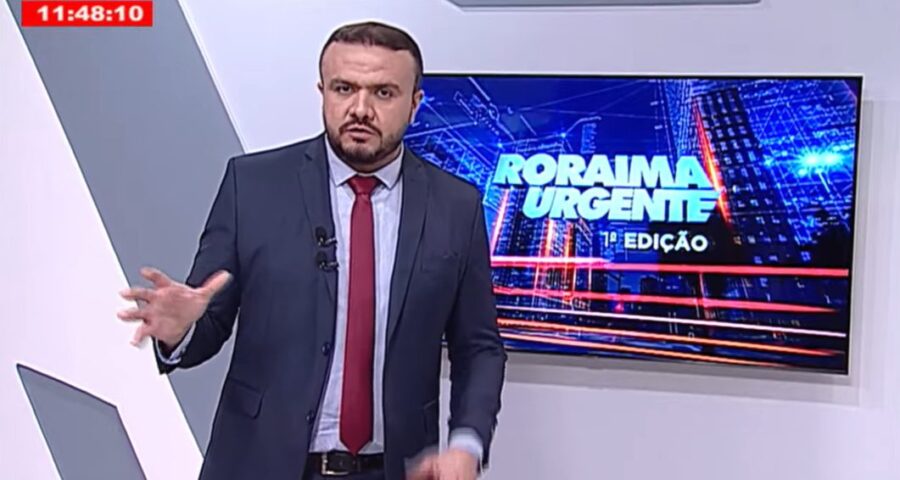 O jornal Roraima Urgente 1ª edição é apresentado por Eduardo Sales – Foto: Reprodução/Grupo Norte RR