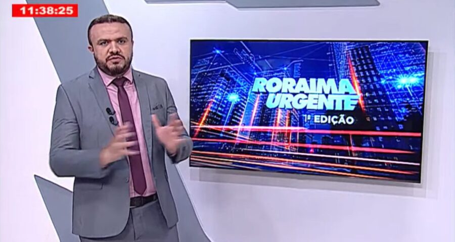 O jornal Roraima Urgente 1ª edição é apresentado por Eduardo Sales – Foto: Reprodução/Grupo Norte RR