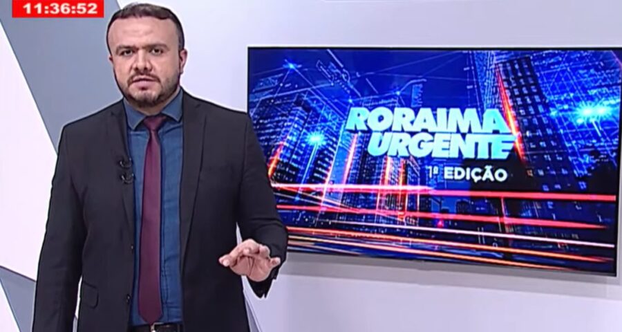 O jornal Roraima Urgente 1ª edição é apresentado por Eduardo Sales – Foto: Reprodução/Grupo Norte RR