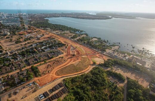 Vista aérea da mina da Braskem - Foto: Divulgação/Defesa Civil de Maceió