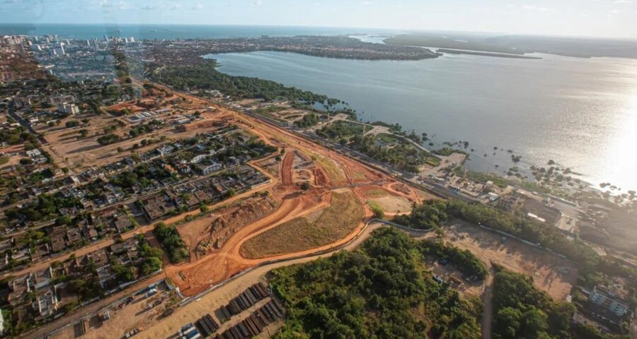 Vista aérea da mina da Braskem - Foto: Divulgação/Defesa Civil de Maceió