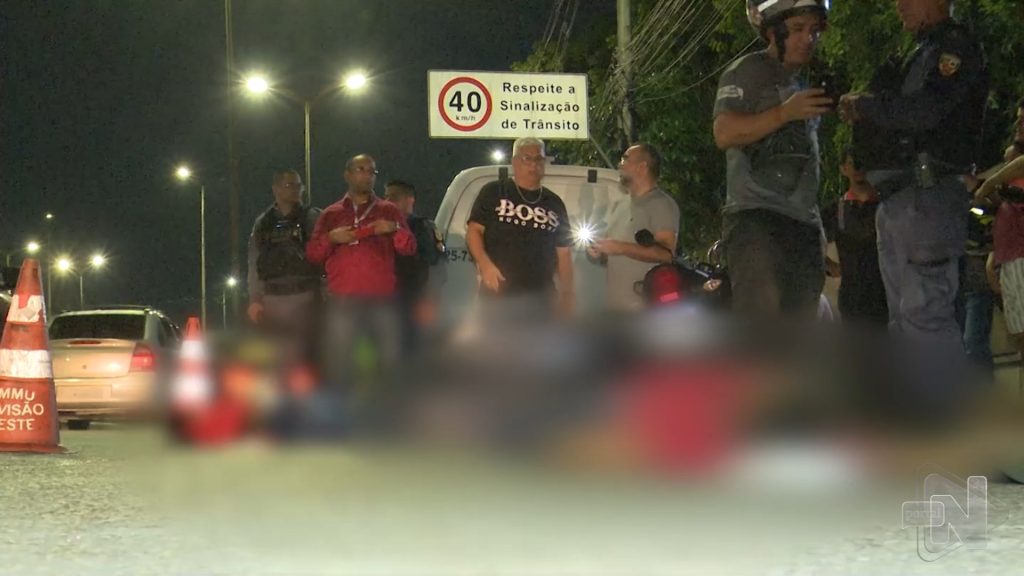 Três homens são mortos a tiros ao tentar roubar motocicleta em Manaus – Foto: Reprodução/TV Norte Amazonas