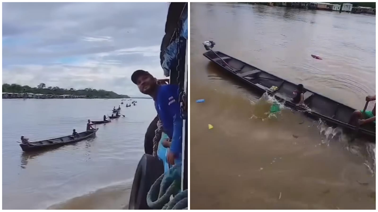 VÍDEO: passageiros de barco viralizam com doações a ribeirinhos