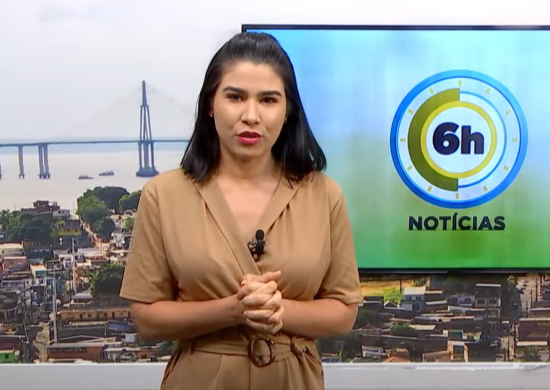 Jornal 6h Notícias foi apresentado por Bárbara Mitoso – Foto: Reprodução/TV Norte Amazonas