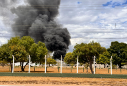 Incêndio na 1ª Brigada de infantaria e Selva de Roraima - Foto: Tiago Côrtes