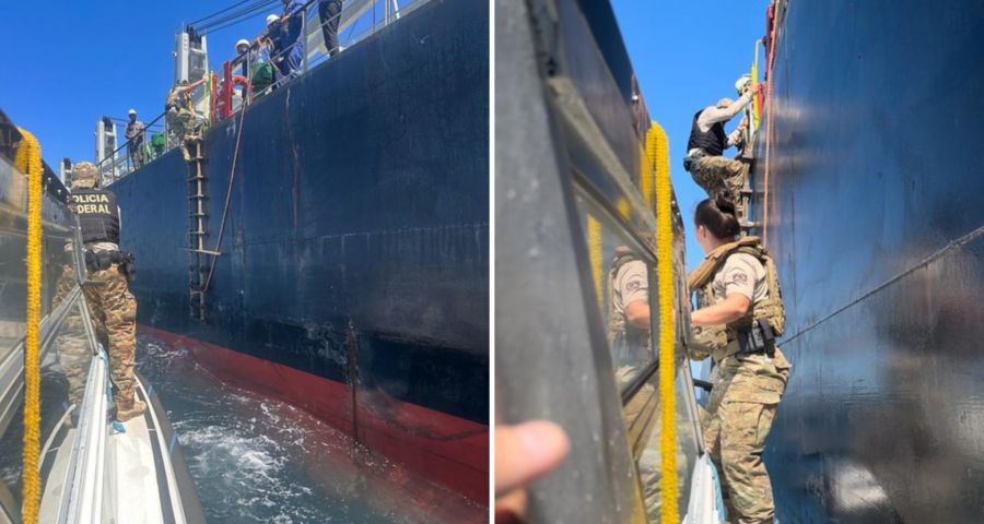 Cocaína é encontrada em casca de navio que ia para a África no PR