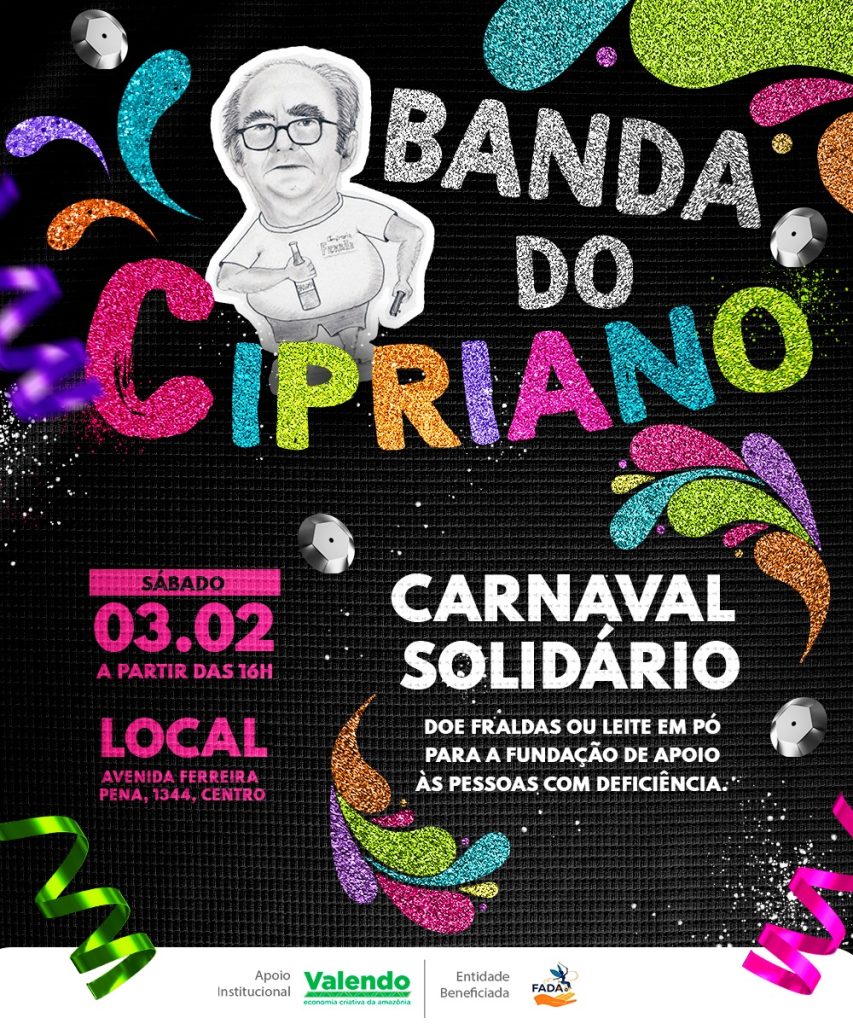 Banda do Cipriano ocorre no Centro de Manaus, a partir das 16h - Foto: Divulgação