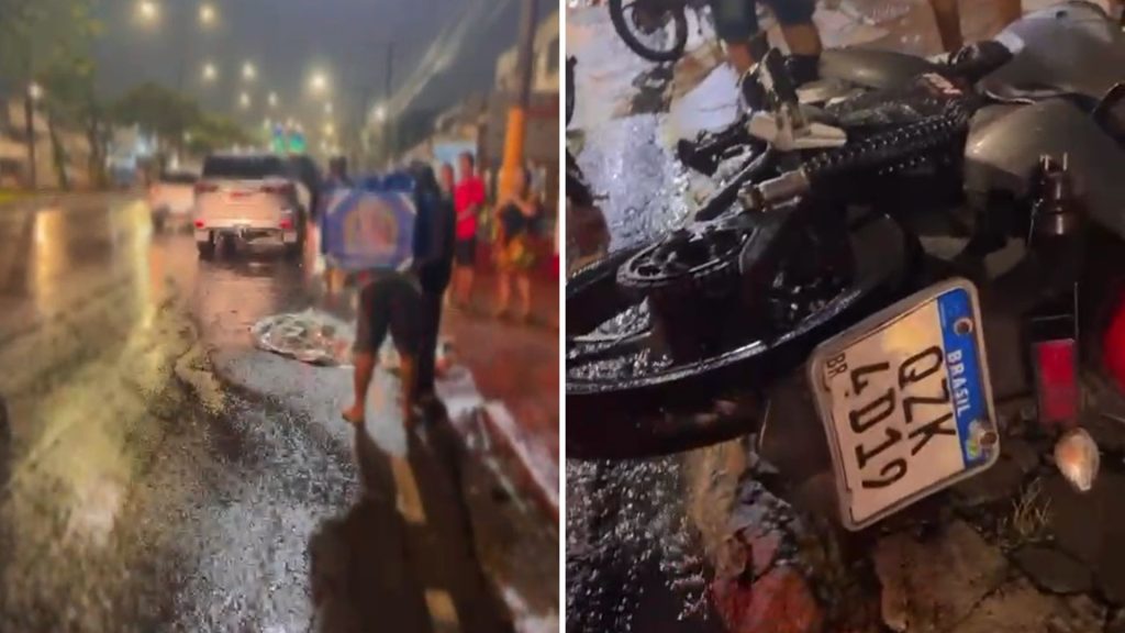 Homem que empurrava moto após pane mecânica é atropelado em Manaus