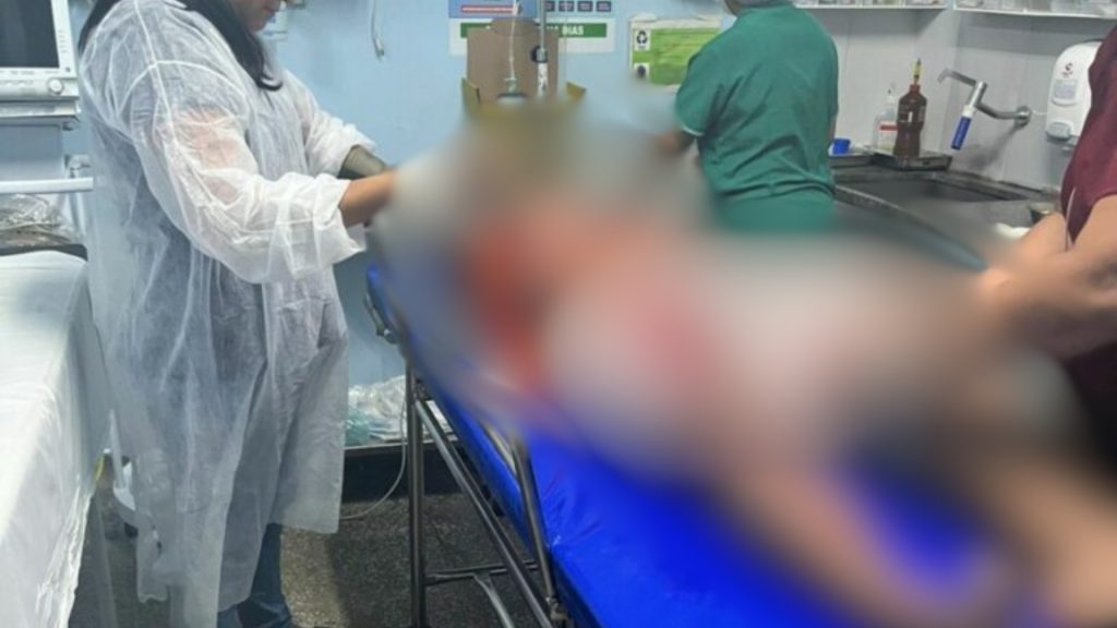 Irmão do narcotraficante foi socorrido a unidade hospitalar- Foto: Reprodução/Whatsapp