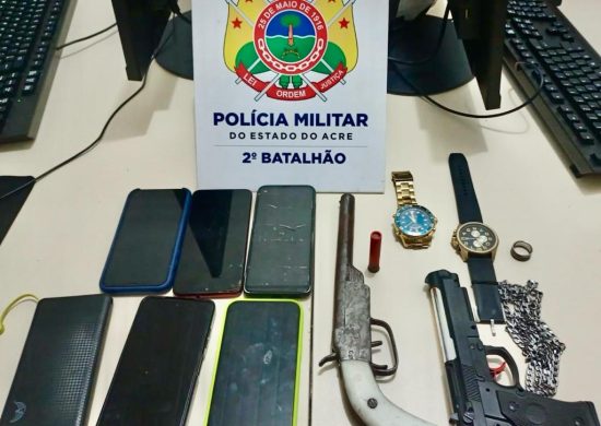 PM recupera veiculo e celulares roubados em Rio Branco - Foto: Ascom/Sejusp