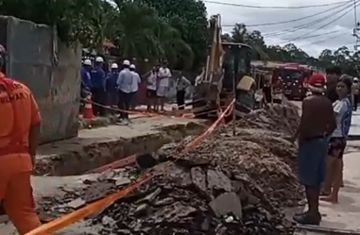 Funcionário da Águas de Manaus morre durante escavação, no bairro Cidade Novas, nesta quarta-feira (24) - Foto: Reprodução/WhatsApp