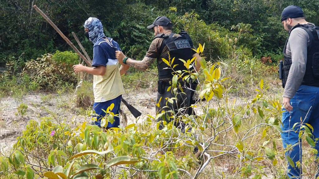 Cabelinho indicou onde corpo da vítima foi enterrado - Foto: Reprodução/TV Norte Amazonas