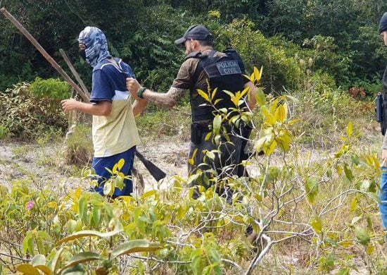 Cabelinho indicou onde corpo da vítima foi enterrado - Foto: Reprodução/TV Norte Amazonas